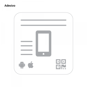 Modelo de adesivo para divulgação do aplicativo