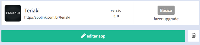 Detalhe Gerenciamento do App